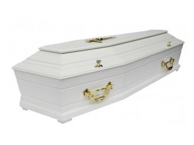 Trumna biała MP216 - Tanie usługi pogrzebowe Trumna biała MP216