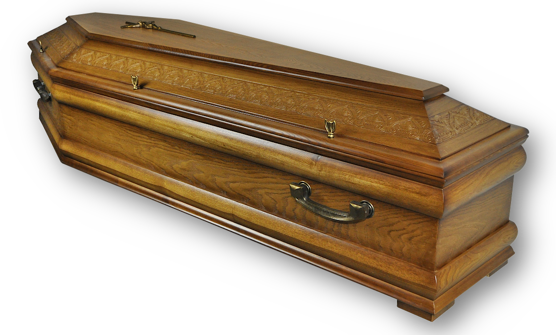 Jasna trumna francuska rzeźbiona - Tanie usługi pogrzebowe jasna trumna francuska rzeźbiona