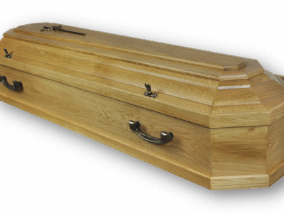 Trumna dębowa jasna matowa – nowoczesny design i solidne rzemiosło