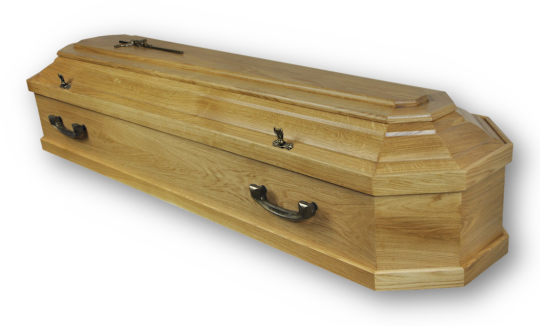 - Tanie usługi pogrzebowe Trumna dębowa jasna matowa – nowoczesny design i solidne rzemiosło